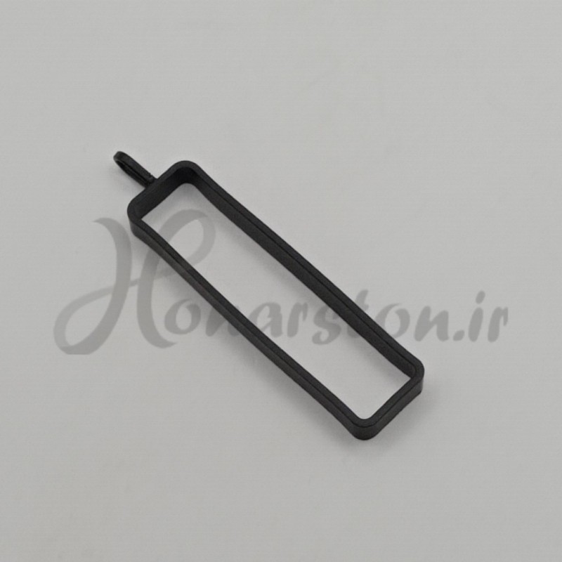 قاب فلزی رزین مدل مستطیل مشکی