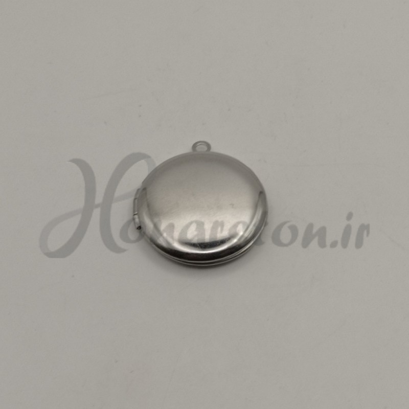 آویز گردنی مدل لاکت طرح دایره ساده نقره ای