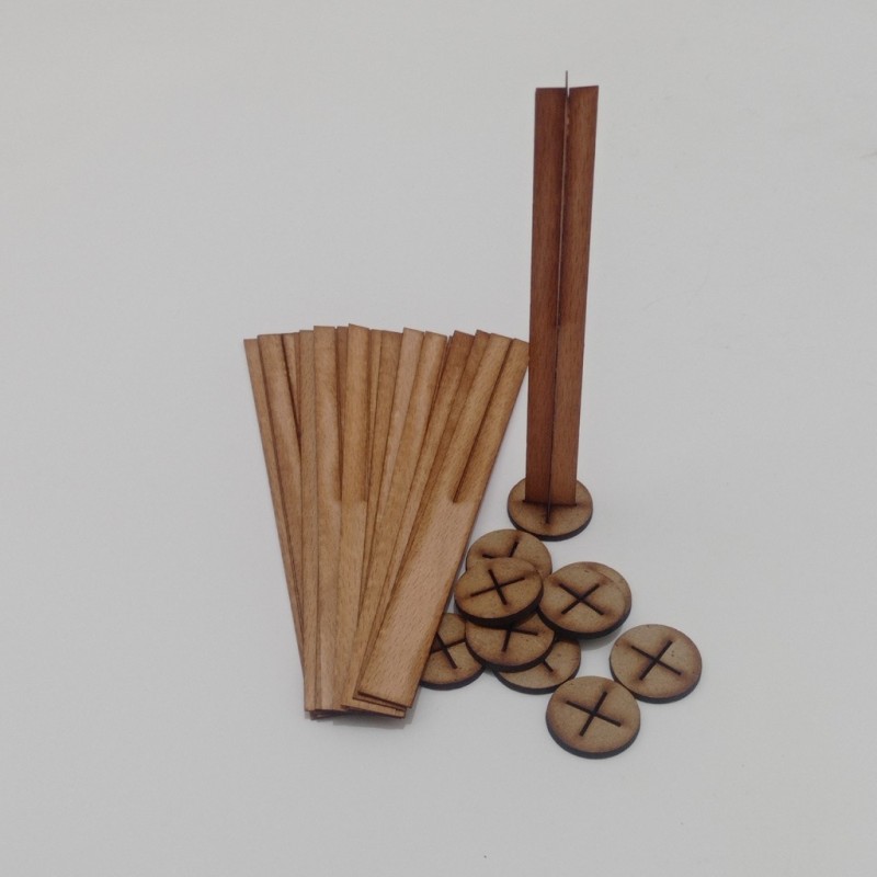 فتیله چوبی شمع هنرستون مدل پلاس 15 سانت بسته 10 عددی