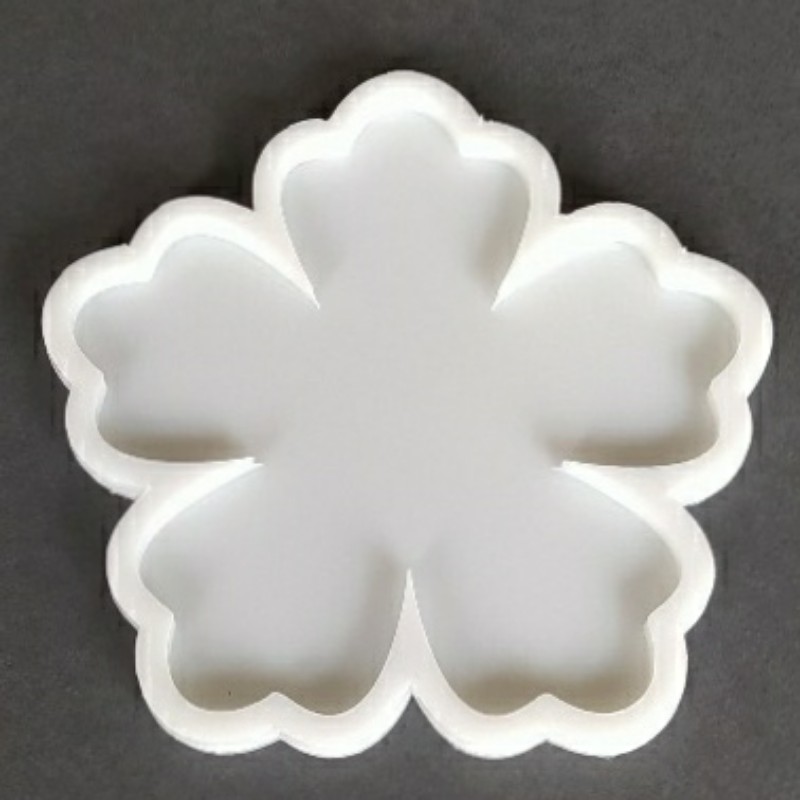 قالب سیلیکونی رزین مدل گل پنج پر طرح  1  کد 32 سانتیمتری
