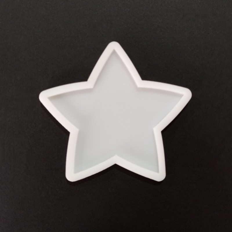 قالب سیلیکونی رزین مدل زیرلیوانی طرح ستاره 5 پر