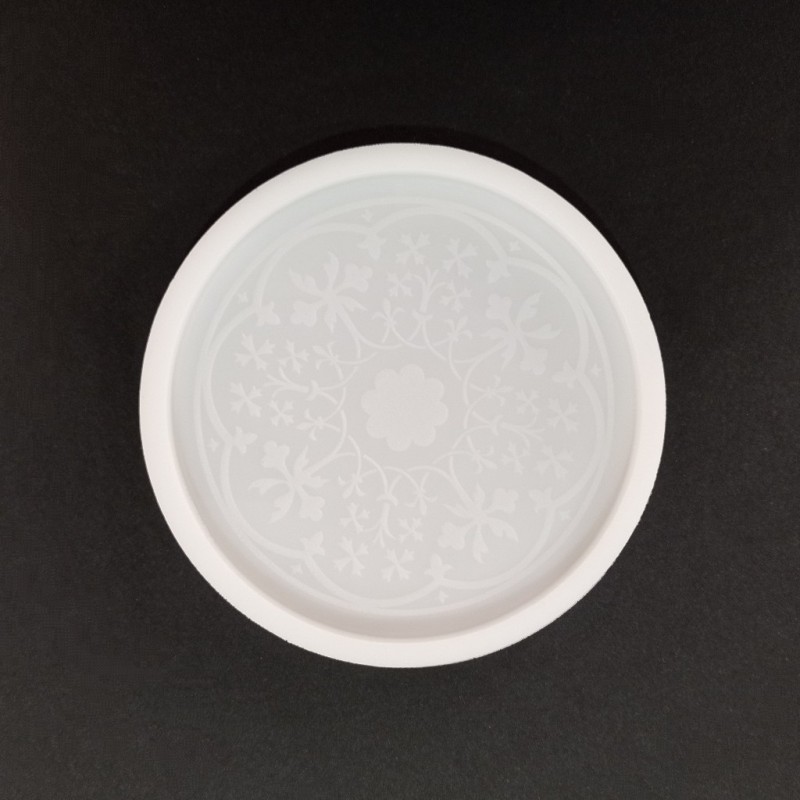 قالب سیلیکونی رزین مدل زیرلیوانی دایره طرحدار کد 1