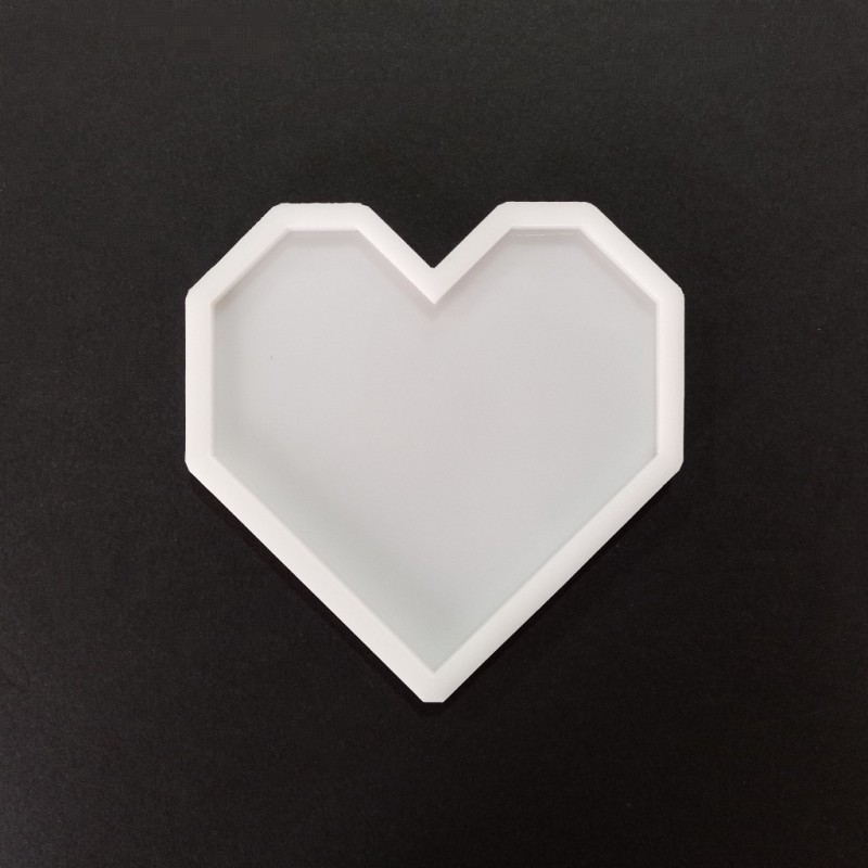 قالب سیلیکونی رزین مدل زیرلیوانی طرح قلب چندوجهی