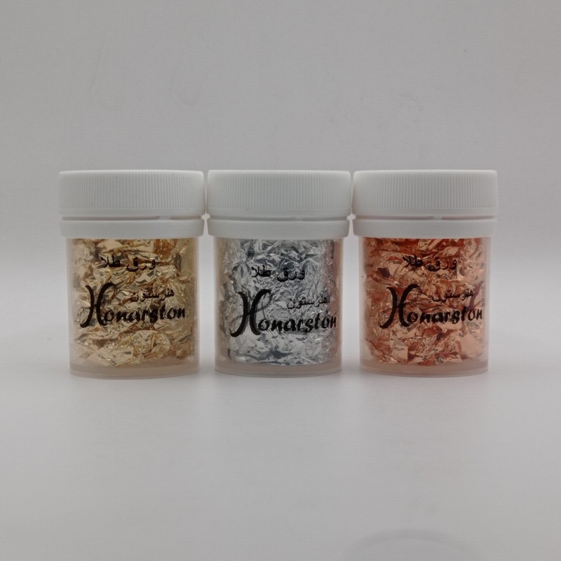 ورق فلز (ورق طلا) بسته 3 رنگ کوچک