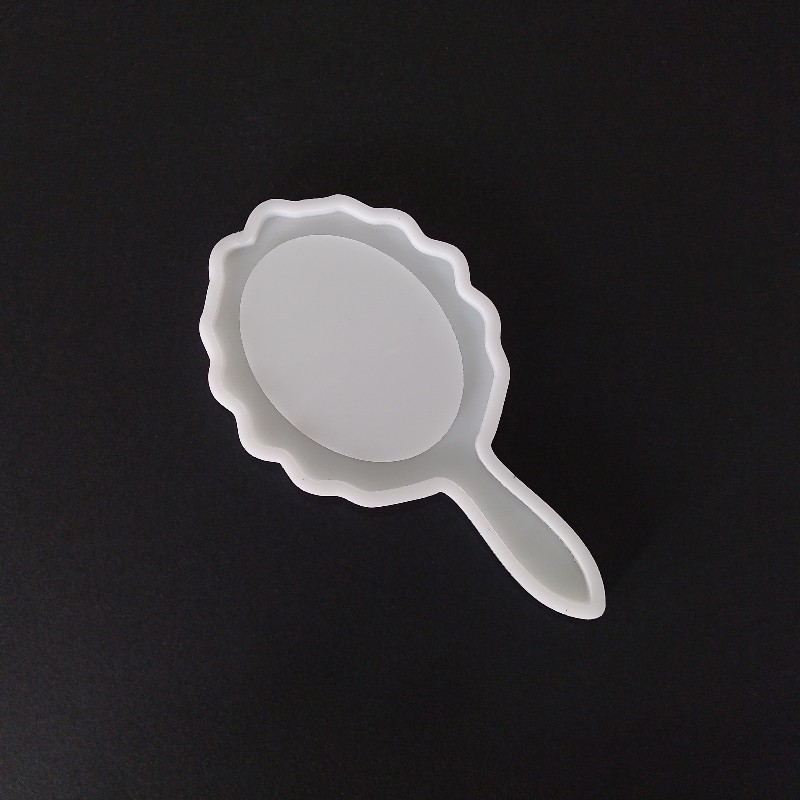 قالب سیلیکونی رزین مدل آینه دستی طرح بیضی کوچک