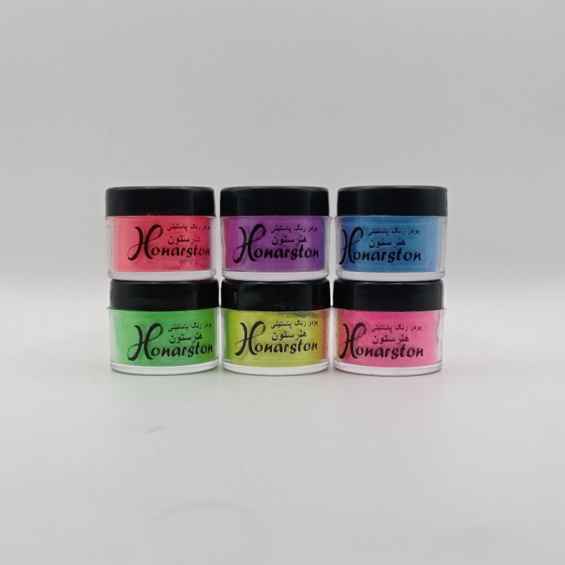 پودر رنگ رزین و شمع مدل پاستیلی بسته 6 رنگ حجم 10 میل