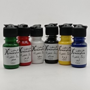 رنگ خمیری رزین هنرستون حجم 10 میلی لیتر بسته 6 رنگ