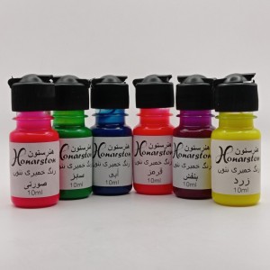 رنگ رزین خمیری فلورسنت هنرستون حجم 10 میلی لیتر بسته 6 رنگ