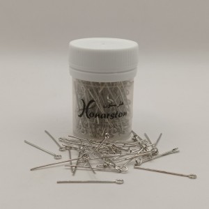 سوزن میخی ته قلاب نقره ای 2.5 سانتی