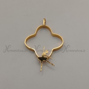 قاب فلزی رزین مدل ونکلیف طلایی طرح بالرین