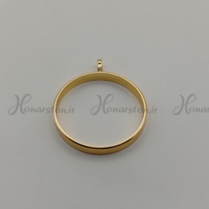 قاب فلزی رزین مدل آویز طرح دایره طلایی سایز 3 سانت