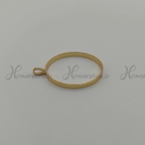 قاب فلزی رزین مدل آویز طرح بیضی طلایی سایز 3 در 4 سانت