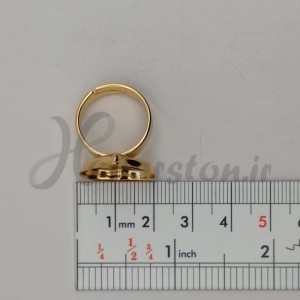 خرید قاب فلزی رزین مدل انگشتر طرح قلب طلایی سایز 1.5 در2 سانت
