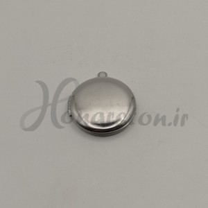 آویز گردنی مدل لاکت طرح دایره ساده نقره ای
