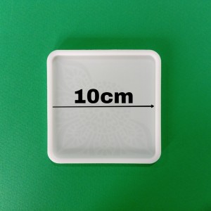 قالب سیلیکونی رزین مربع طرحدار 10 سانتیمتری کد 1