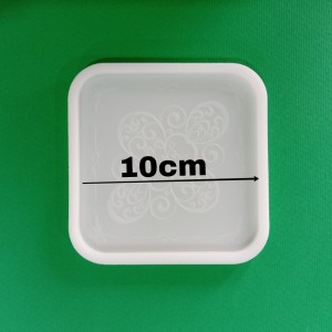 قالب سیلیکونی رزین  مربع طرحدار 10 سانتیمتری کد 2