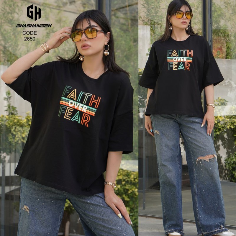 تیشرت قواره بزرگ چاپی