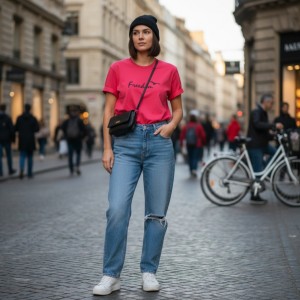 تیشرت زنانه نخ پنبه