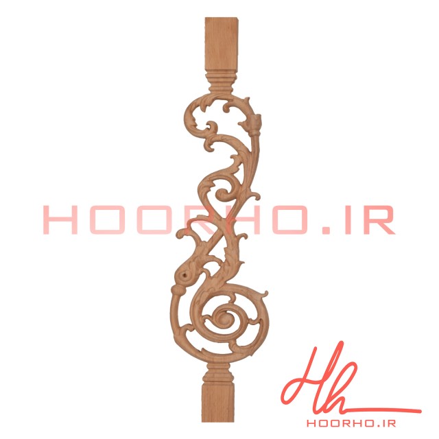 پایه نرده چوبی دانیک مدل پیچک