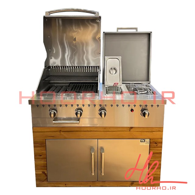 باربیکیو ۱۱۰ سانت کامل، استیل ترموود عرض ۶۰ آشپزخانه تهران CC 139