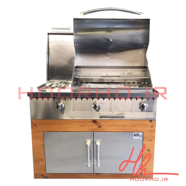 باربیکیو ۱۱۰ سانت شعله دار، استیل ترموود عرض ۶۰ آشپزخانه تهران CC 137