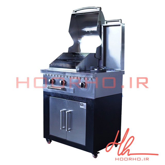 باربیکیو ۷۵ سانت شعله دار استیل کابین نما استیل عرض ۶۰ آشپزخانه تهران CC 132