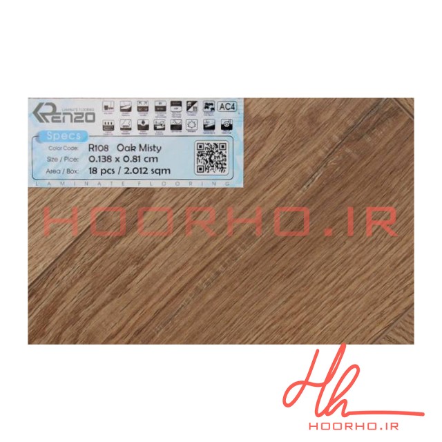 پارکت لمینت جناغی رنزو کد R 108