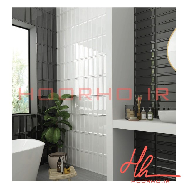 سرامیک طرح نئو کلاسیک کونیک سرام آرا  مشکی  30 * 10