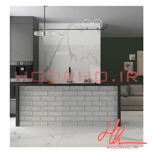 سرامیک طرح نئو کلاسیک کونیک اورست سرام آرا  سفید طلایی  30 * 10