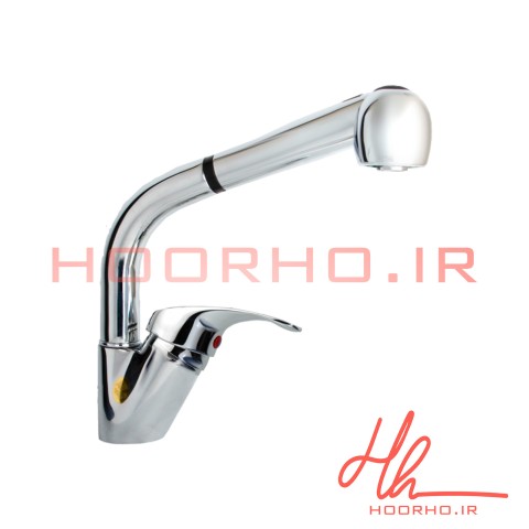 شیر ظرفشویی شلنگ دار شیبه سری  خزر - 5 سال ضمانت