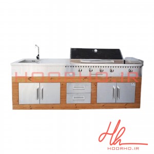 باربیکیو ۲۴۲ سانتیمتری  استیل  ترموود عرض 60  آشپزخانه تهران CC 150