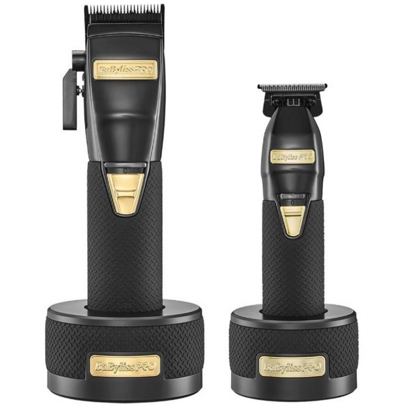 ست دو عددی ماشین اصلاح سر و صورت بابیلیس پرو بوست پلاس مشکی  BaByliss PRO Black FX Boost+ Clipper Trimmer Set - FXHOLPKCTB-B