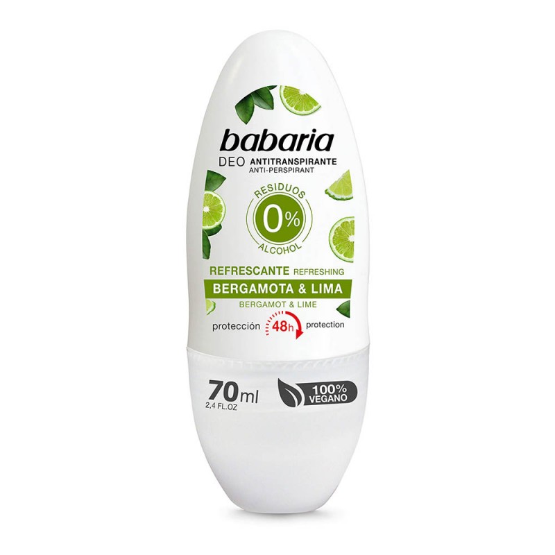 مام رول ضد تعریق لیمو باباریا Babaria Deodorant Limo and Bergamota Roll On