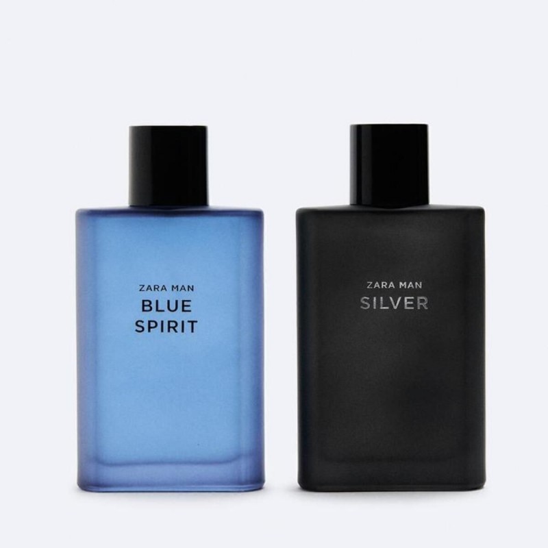 ست دوقلو سیلور زارا مردانه" و "بلو اسپیریت زارا -  Silver zara man & blue spirit zara حجم 100 میلی لیتر