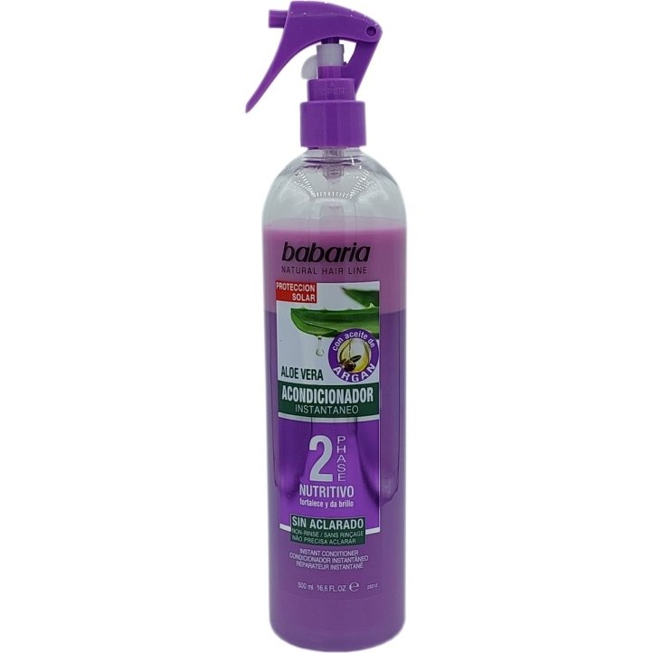 اسپری دوفاز مو باباریا ضد گره و نرم کننده حجم 500 میلی لیتر