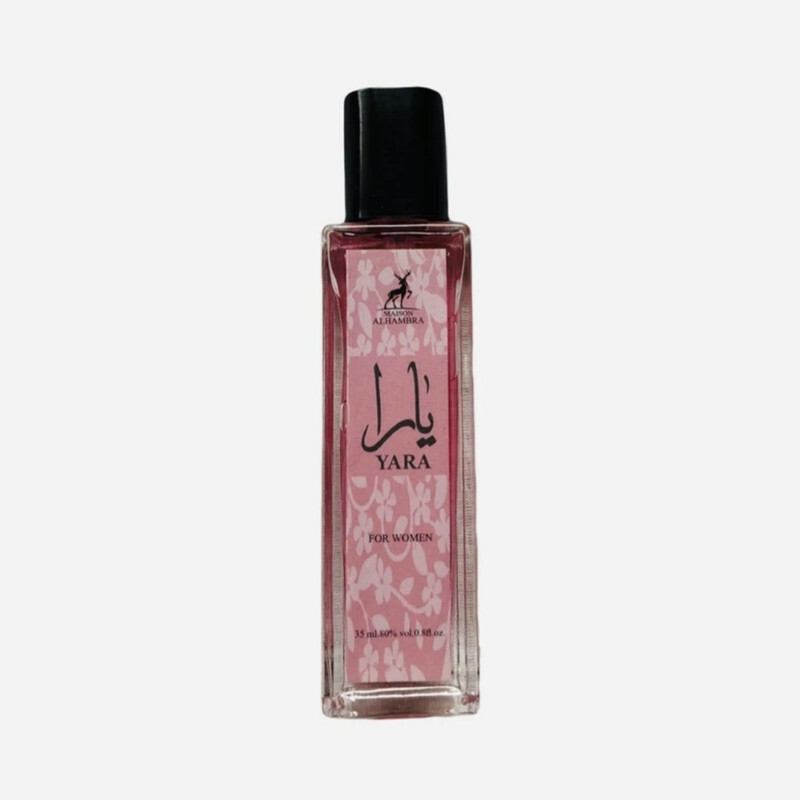 عطر جیبی زنانه الحمبرا مدل یارا صورتی حجم 35 میلی لیتر