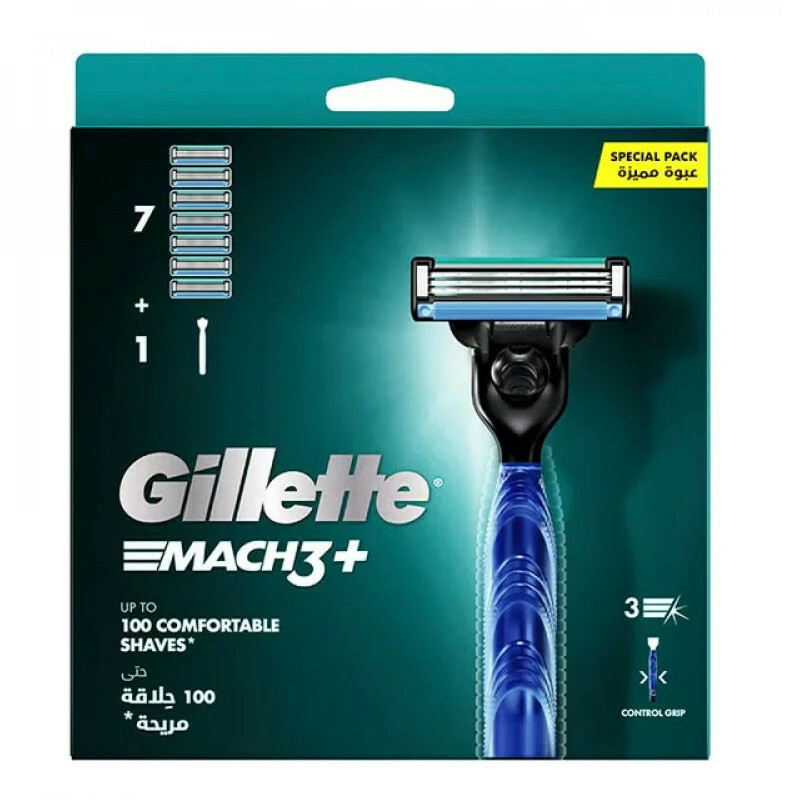 خود تراش ژیلت مدل +Mach 3 به همراه تیغ یدک بسته 6 عددی