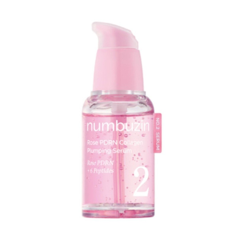 سرم پی دی آر ان کلاژن حجم دهنده و جوانساز نامبوزین شماره ۲ - Numbuzin No. 2 Rose PDRN Collagen Plumping Serum 30ml