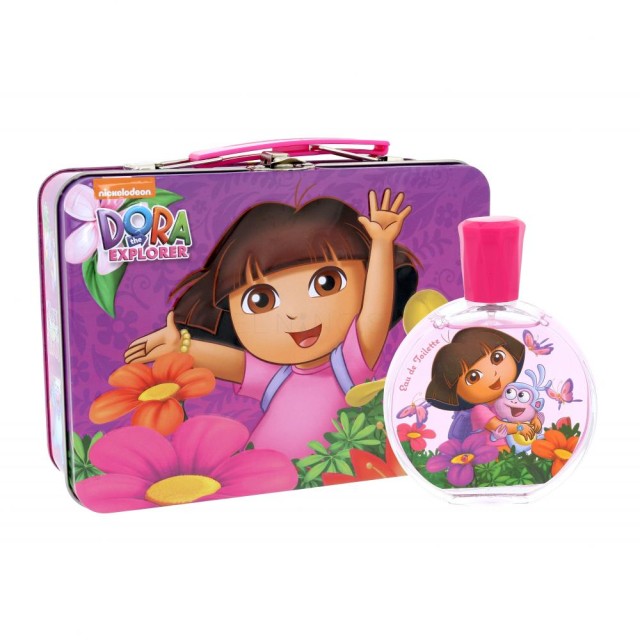 ست اُدو تویلت دخترانه دیزنی مدل دورا همراه با کیف فلزی - Dora The Explorer Gift Set