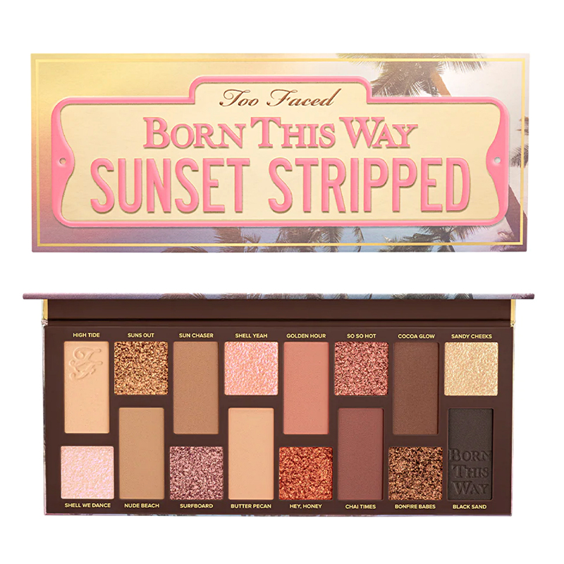 پالت سایه بورن دیس وی سانست استریپد توفیسد | TOO FACED Born This Way Sunset Stripped Eyeshadow Palette
