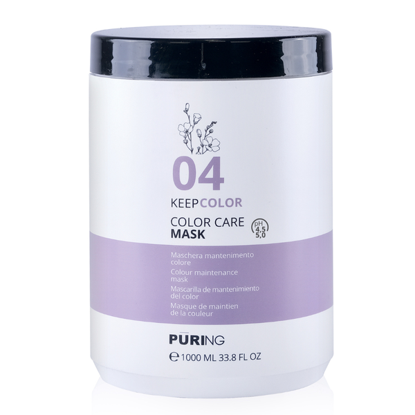 ماسک موی نگهدارنده رنگ پيورينگ 04 مخصوص موهای رنگ شده 1 لیتر - Puring 04 Keepcolor Color Care Mask specific for coloured hair 1L