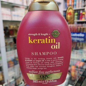 شامپو ضد شکنندگی و موخوره حاوی روغن کراتین او جی ایکس Brittle Hair Shampoo OGX Anti-Breakage Keratin Oil Shampoo