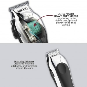 ماشین اصلاح سر و صورت 27 قطعه وال دلوکس کروم پرو Wahl 79524-1001 Deluxe Chrome Pro with Multi-Cut Clipper & Trimmer اصلی