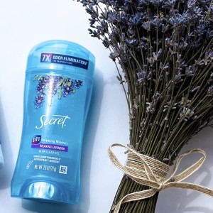 دئودورانت و ضد تعریق سکرت ۴۸ ساعته ژل شفاف با رایحه اسطوخودوس (۲.۶ اونس) Secret, 48 Hour Clear Gel Antiperspirant/Deodorant, Relaxing Lavender, 2.6 oz (73 g)