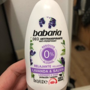 مام رول ضدتعریق و تکسین دهنده باباریا مدل اسطوخدوس Babaria Deodorant Anti-Perspirant And Relaxing Lavender