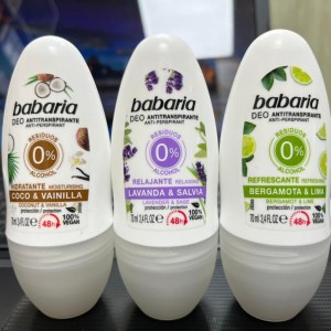 مام رول ضدتعریق و تکسین دهنده باباریا مدل اسطوخدوس Babaria Deodorant Anti-Perspirant And Relaxing Lavender