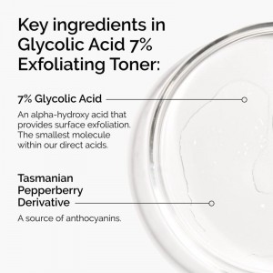 تونر گلایکولیک اسید 7% اوردینری اکسفولیتینگ لایه بردار و روشن کننده پوست 240 میل The Ordinary Glycolic Acid 7% Exfoliating Toner