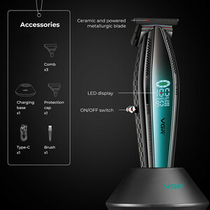 ماشین اصلاح موی سر و صورت وی جی ار مدل V-992 اصلی