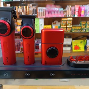 ست سشوار و ماشین اصلاح موی سر و صورت شارژی وی جی آر مدل Stepless pro مجموعه ۴ عددی