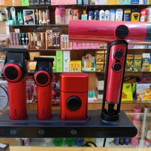 ست سشوار و ماشین اصلاح موی سر و صورت شارژی وی جی آر مدل Stepless pro مجموعه ۴ عددی